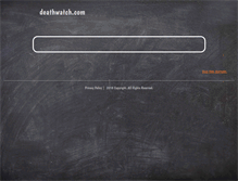 Tablet Screenshot of deathwatch.com